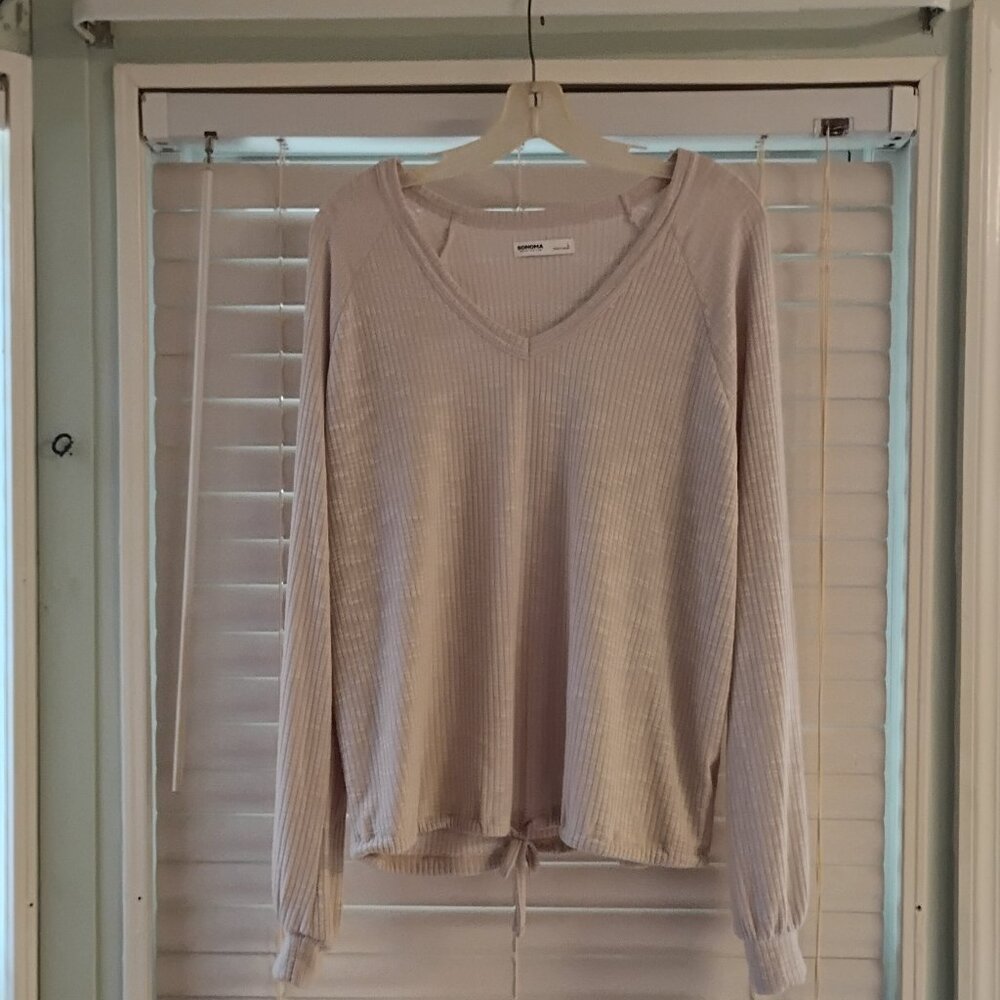 SONOMA - GOODS FOR LIFE top. Large. Cream colored.